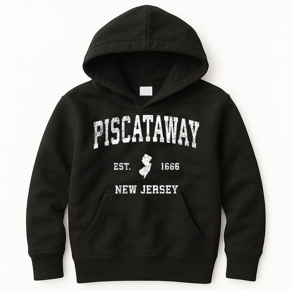 Piscataway New Jersey Nj Vintage Sports Kids Hoodie