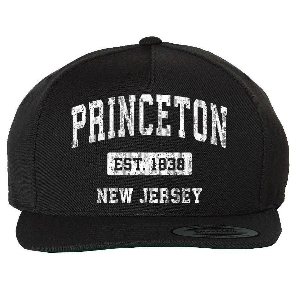 Princeton New Jersey Nj Vintage Sports Design Established Wool Snapback Cap