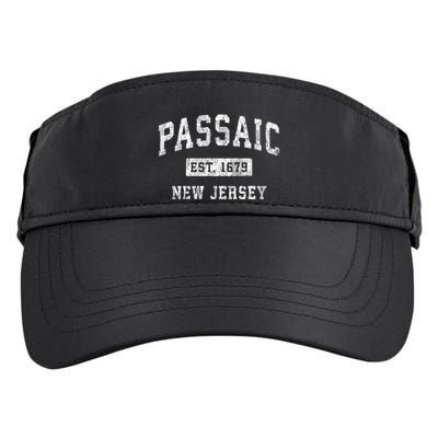 Passaic New Jersey Nj Vintage Established Sports Adult Drive Performance Visor