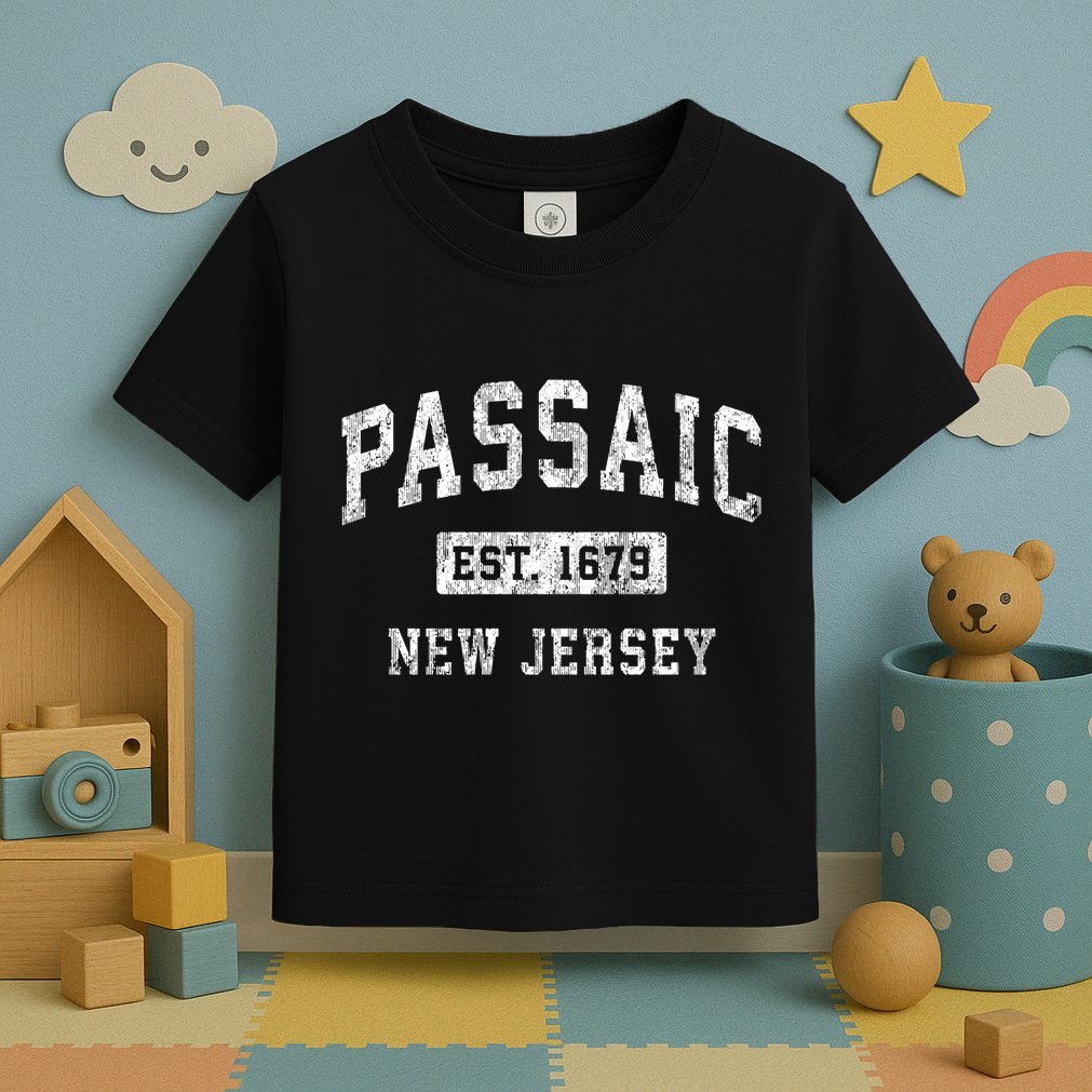 Passaic New Jersey Nj Vintage Established Sports Toddler T-Shirt