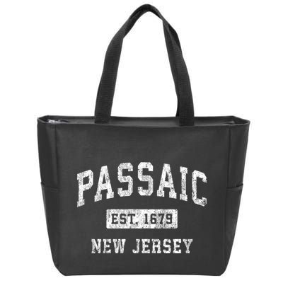 Passaic New Jersey Nj Vintage Established Sports Zip Tote Bag