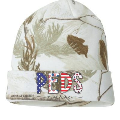 Peds Nurse July 4th Pediatric Nurse Happy Independence Day Kati Licensed 12" Camo Beanie