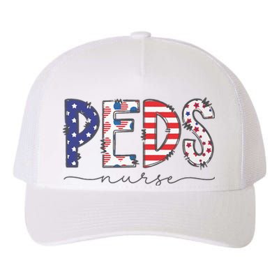 Peds Nurse July 4th Pediatric Nurse Happy Independence Day Yupoong Adult 5-Panel Trucker Hat