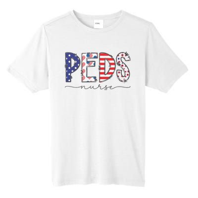 Peds Nurse July 4th Pediatric Nurse Happy Independence Day Tall Fusion ChromaSoft Performance T-Shirt