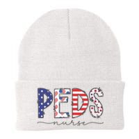 Peds Nurse July 4th Pediatric Nurse Happy Independence Day Knit Cap Winter Beanie