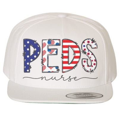 Peds Nurse July 4th Pediatric Nurse Happy Independence Day Wool Snapback Cap