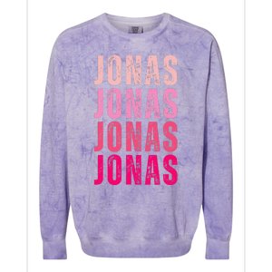 Personalized Name Jonas I Love Jonas Colorblast Crewneck Sweatshirt