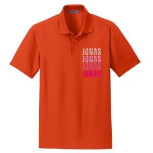 Personalized Name Jonas I Love Jonas Dry Zone Grid Polo