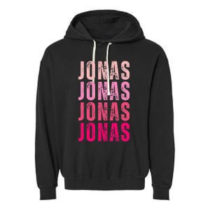 Personalized Name Jonas I Love Jonas Garment-Dyed Fleece Hoodie