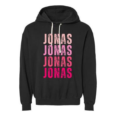 Personalized Name Jonas I Love Jonas Garment-Dyed Fleece Hoodie