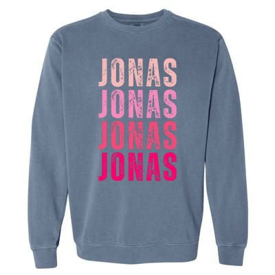 Personalized Name Jonas I Love Jonas Garment-Dyed Sweatshirt