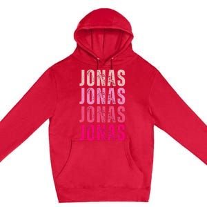 Personalized Name Jonas I Love Jonas Premium Pullover Hoodie