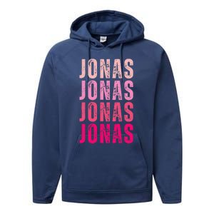 Personalized Name Jonas I Love Jonas Performance Fleece Hoodie