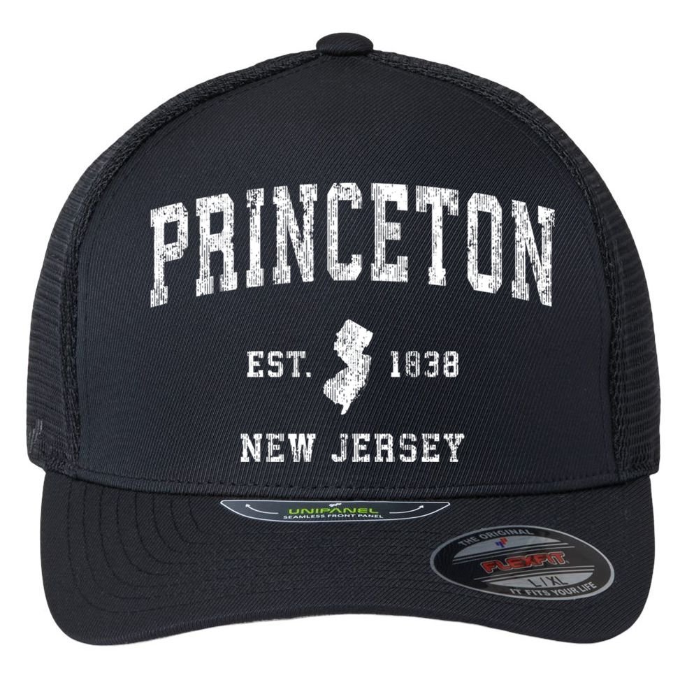 Princeton New Jersey Nj Vintage Sports Design Flexfit Unipanel Trucker Cap