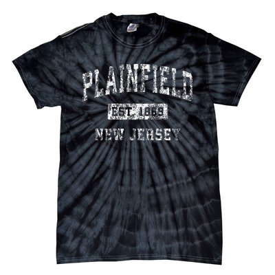 Plainfield New Jersey Nj Vintage Established Sports Tie-Dye T-Shirt