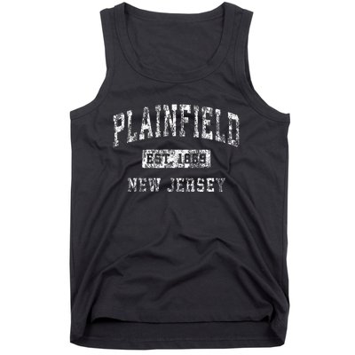 Plainfield New Jersey Nj Vintage Established Sports Tank Top