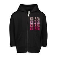 Personalized Name K.E.L.S.E.A Toddler Zip Fleece Hoodie