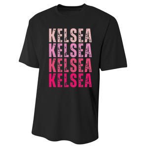 Personalized Name K.E.L.S.E.A Performance Sprint T-Shirt