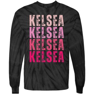 Personalized Name K.E.L.S.E.A Tie-Dye Long Sleeve Shirt