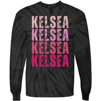 Personalized Name K.E.L.S.E.A Tie-Dye Long Sleeve Shirt