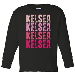 Personalized Name K.E.L.S.E.A Toddler Long Sleeve Shirt