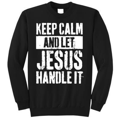 Personalized Name Keep Calm And Let Jesus Handle it Sweatshirt