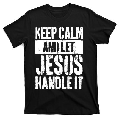 Personalized Name Keep Calm And Let Jesus Handle it T-Shirt