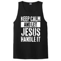 Personalized Name Keep Calm And Let Jesus Handle it PosiCharge Competitor Tank