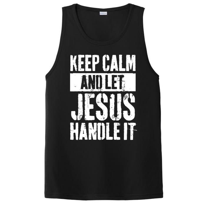 Personalized Name Keep Calm And Let Jesus Handle it PosiCharge Competitor Tank