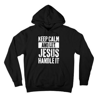 Personalized Name Keep Calm And Let Jesus Handle it Tall Hoodie