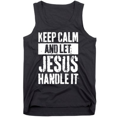 Personalized Name Keep Calm And Let Jesus Handle it Tank Top