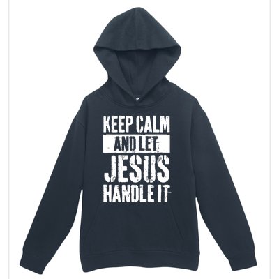 Personalized Name Keep Calm And Let Jesus Handle it Urban Pullover Hoodie