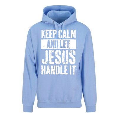 Personalized Name Keep Calm And Let Jesus Handle it Unisex Surf Hoodie