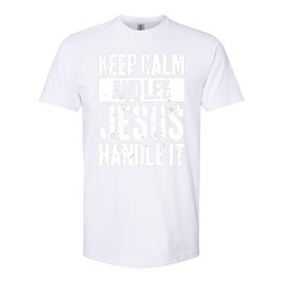 Personalized Name Keep Calm And Let Jesus Handle it Softstyle CVC T-Shirt