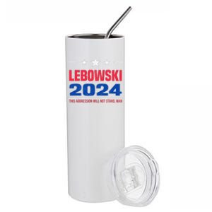 Political Name Lebowski Political Election Vote 2024 Stainless Steel Tumbler