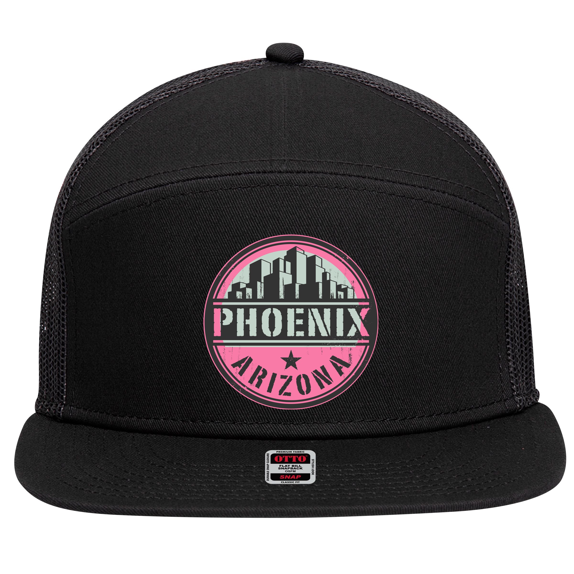 Phoenix Neon Logo 7 Panel Mesh Trucker Snapback Hat