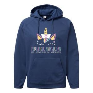 Pediatric Nursicorn Like A Normal Nurse Only Way Cooler Meaningful Gift Performance Fleece Hoodie