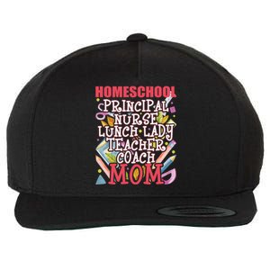 Principal Nurse Lunch Lady Teacher Coach Homeschool Mom Great Gift Wool Snapback Cap