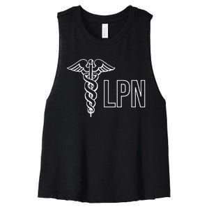 PRACTICAL NURSE LPN CADUCEUS HEALTH CARE NURSE Women's Racerback Cropped Tank