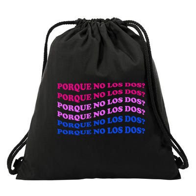 Porque No Los Dos Why Not Both Spanish Mexico Bisexual Pride Gift Drawstring Bag