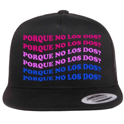 Porque No Los Dos Why Not Both Spanish Mexico Bisexual Pride Gift Flatbill Hat
