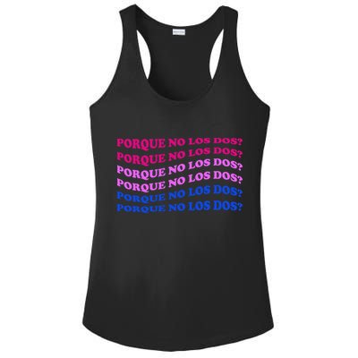 Porque No Los Dos Why Not Both Spanish Mexico Bisexual Pride Gift Ladies PosiCharge Competitor Racerback Tank