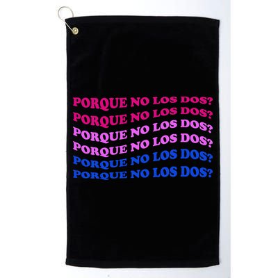 Porque No Los Dos Why Not Both Spanish Mexico Bisexual Pride Gift Golf Towel