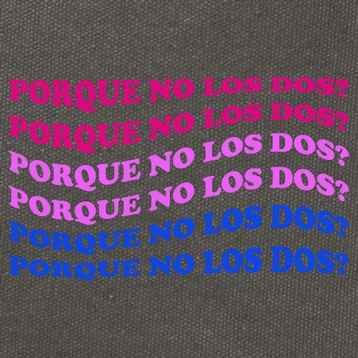 Porque No Los Dos Why Not Both Spanish Mexico Bisexual Pride Gift Cotton Canvas Backpack