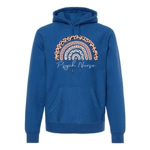 Psych Nurse Leopard Pattern Rainbow Gift Premium Hoodie