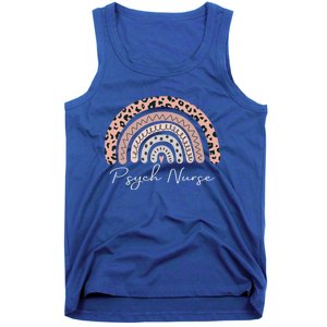 Psych Nurse Leopard Pattern Rainbow Gift Tank Top