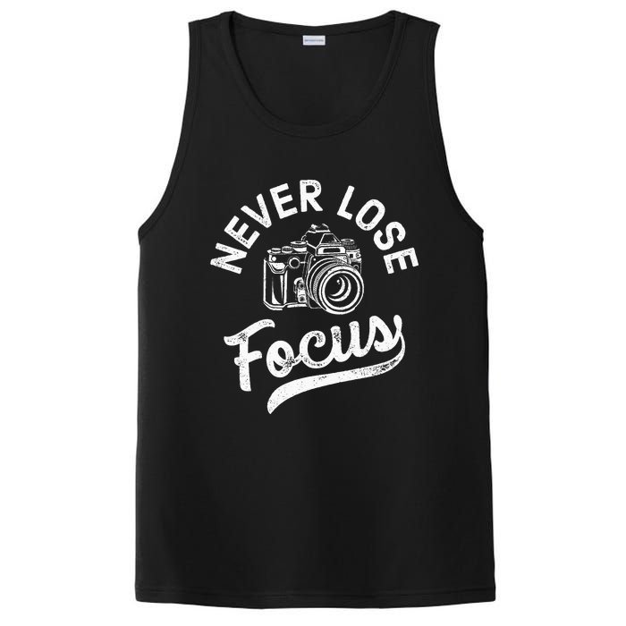 Photography Never Lose Focus Photographer Camera PosiCharge Competitor Tank