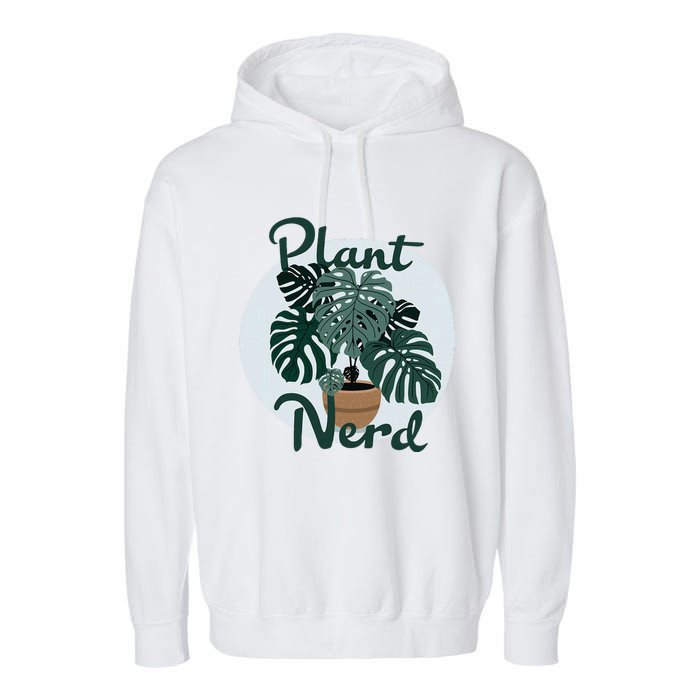 Plant Nerd Monstera Garment-Dyed Fleece Hoodie