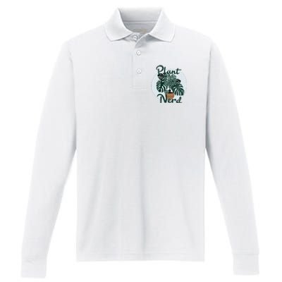 Plant Nerd Monstera Performance Long Sleeve Polo