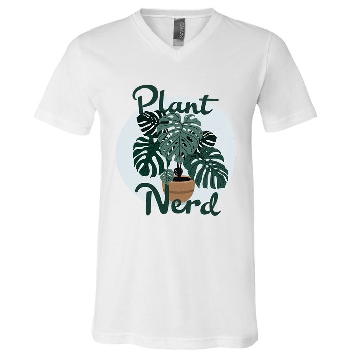 Plant Nerd Monstera V-Neck T-Shirt